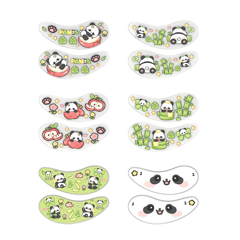Blackwings 6 pairs of silicone eye patches are suitable for dark circles and puffy, reusable female cooling gel eye mask.