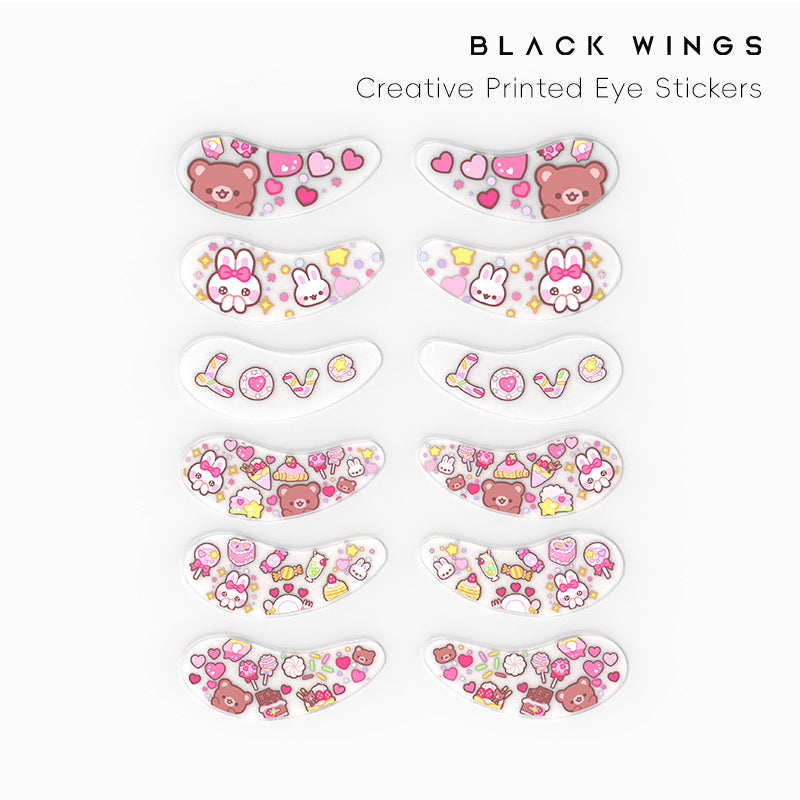Blackwings 6 pairs of silicone eye patches are suitable for dark circles and puffy, reusable female cooling gel eye mask.