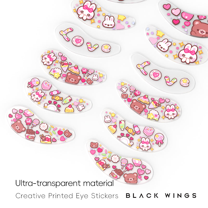 Blackwings 6 pairs of silicone eye patches are suitable for dark circles and puffy, reusable female cooling gel eye mask.