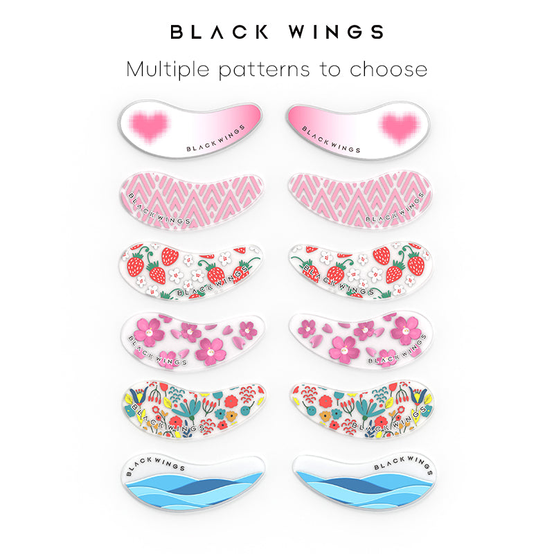 Blackwings 6 pairs of silicone eye patches are suitable for dark circles and puffy, reusable female cooling gel eye mask.