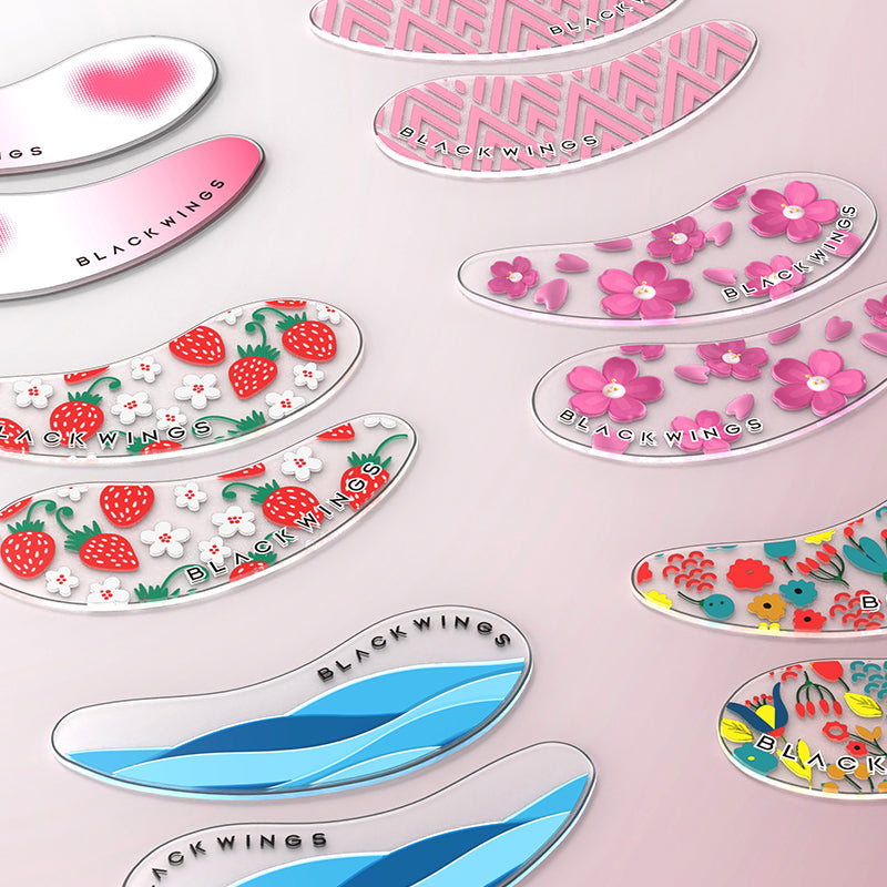 Blackwings 6 pairs of silicone eye patches are suitable for dark circles and puffy, reusable female cooling gel eye mask.