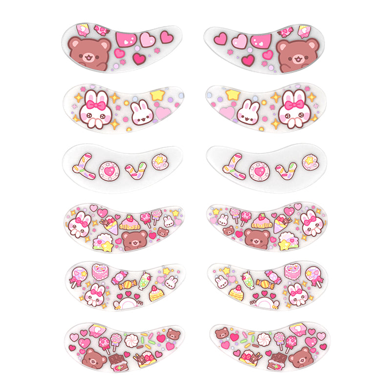 Blackwings 6 pairs of silicone eye patches are suitable for dark circles and puffy, reusable female cooling gel eye mask.