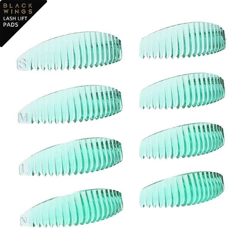 Blue Shell Stripes Lash Lift Pads Eyelash Perm Rods Shield