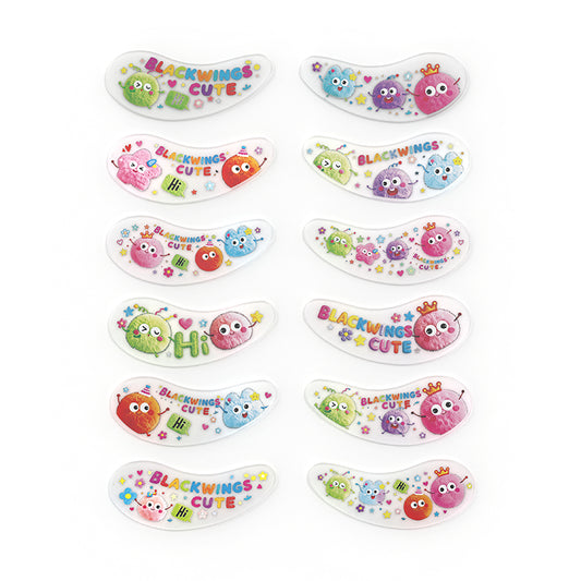 Blackwings 6 pairs of silicone eye patches are suitable for dark circles and puffy, reusable female cooling gel eye mask.