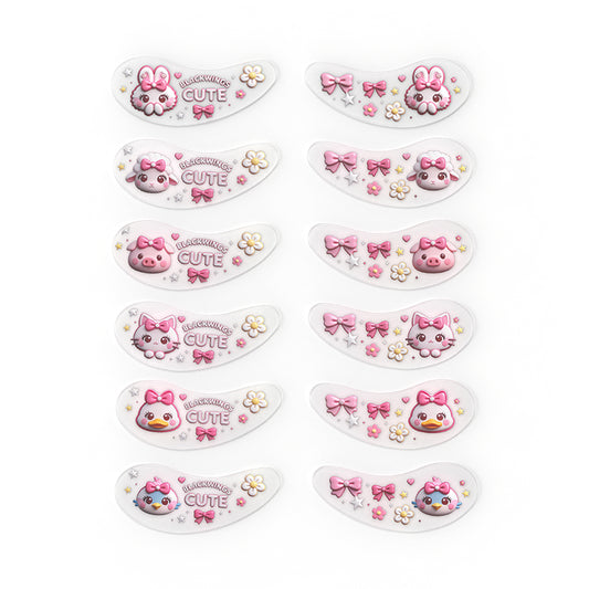 Blackwings 6 pairs of silicone eye patches are suitable for dark circles and puffy, reusable female cooling gel eye mask.