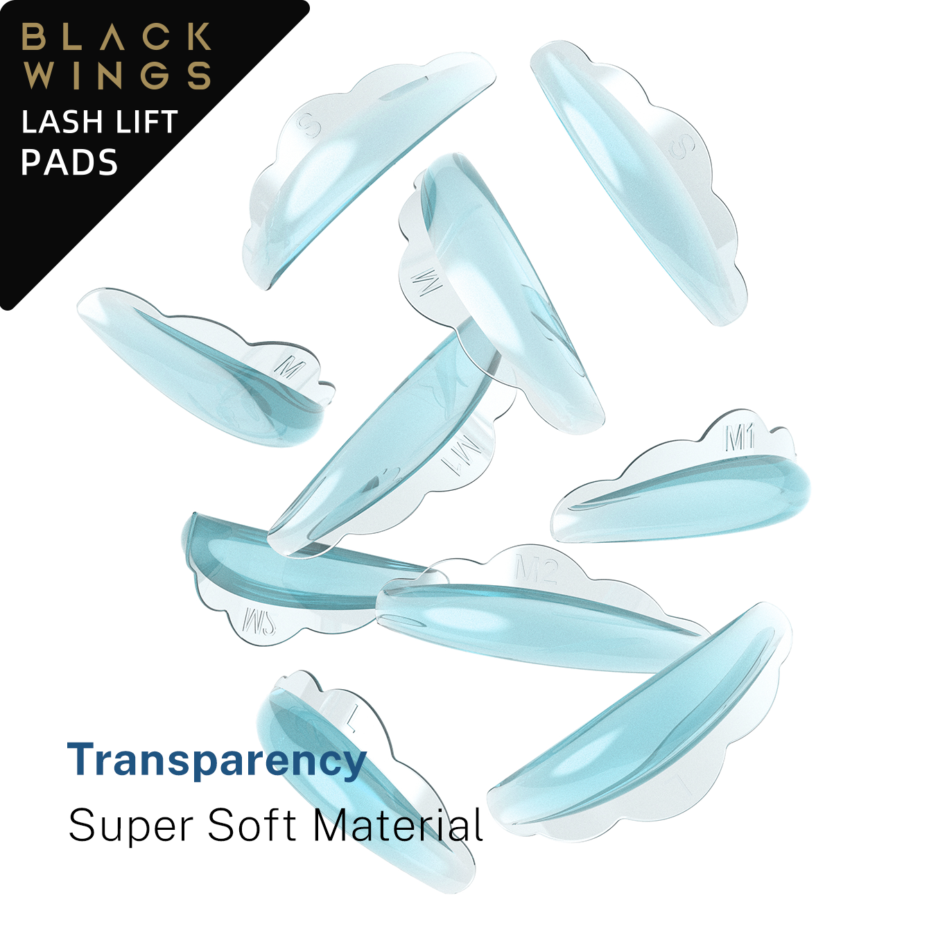 Super transparente, glänzende Wimpernlifting-Pads und -Stäbe