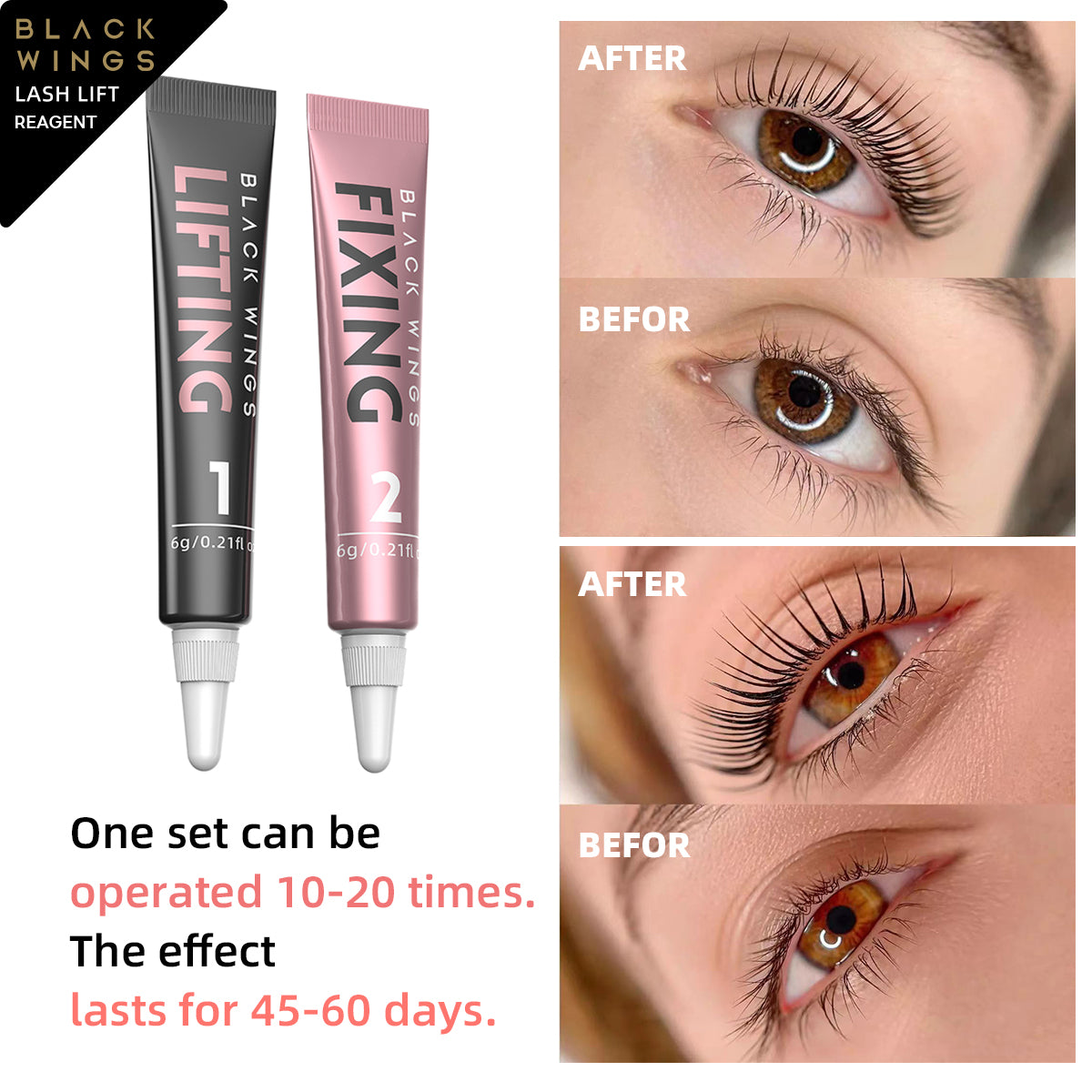 BLACKWINGS 6 Minutes Lash Lift Reagents Mercaptoacetic