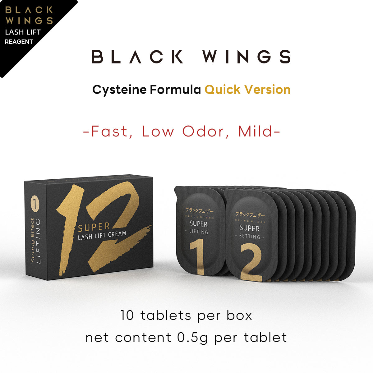 BLACKWINGS 6 Minutes Lash Lift Reagents Mercaptoacetic