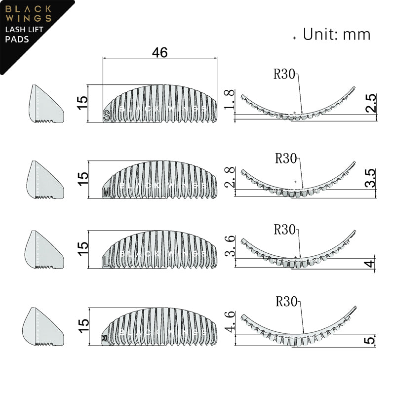 Hollow Lash Lift Pads Eyelash Perm Rods Shield