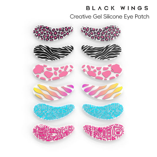 Blackwings 6 pairs of silicone eye patches are suitable for dark circles and puffy, reusable female cooling gel eye mask.