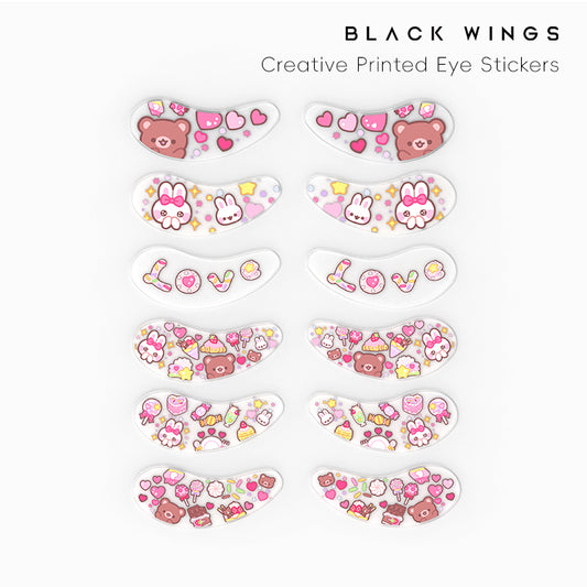 Blackwings 6 pairs of silicone eye patches are suitable for dark circles and puffy, reusable female cooling gel eye mask.