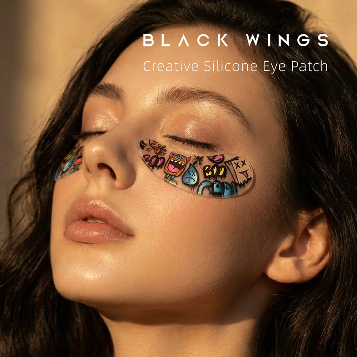 Blackwings 6 pairs of silicone eye patches are suitable for dark circles and puffy, reusable female cooling gel eye mask.