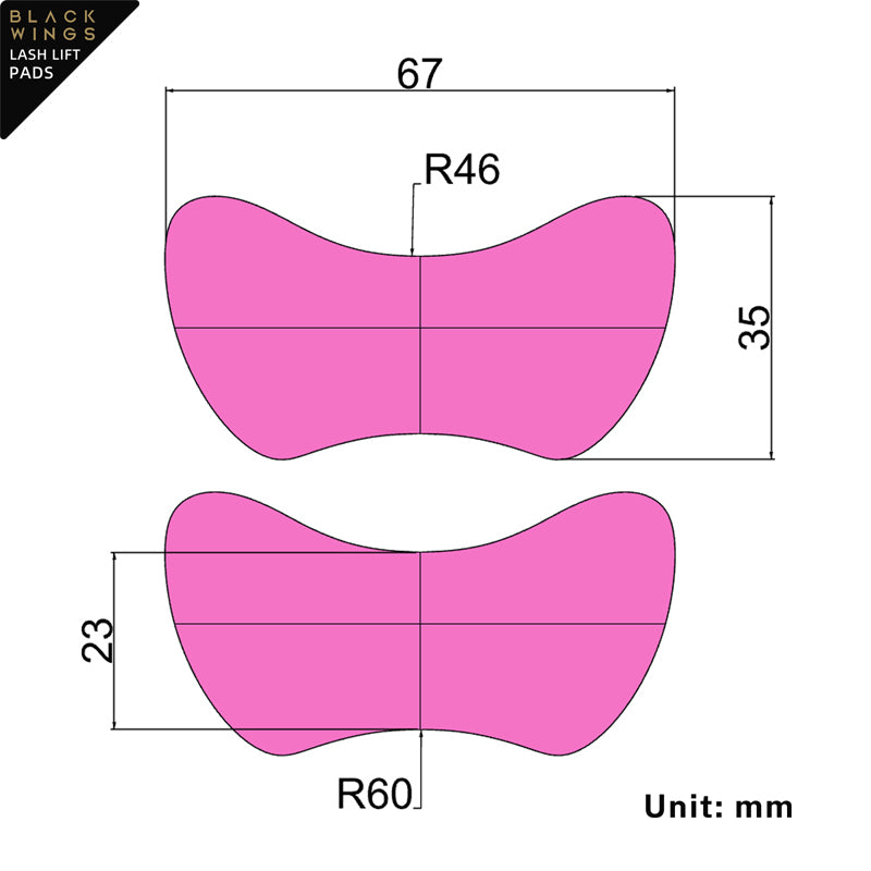 Eyepatch Silicone Lower Lash Eye Patch 1 pair Pink