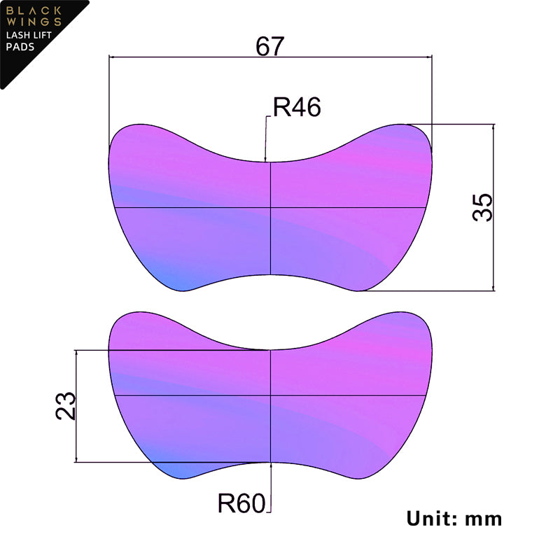 Augenklappe Silikon Unteres Wimpernblatt Augenklappe 1 Paar Rosa