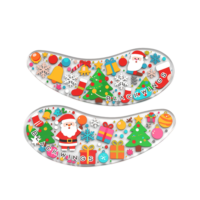 Christmas Blackwings 6 pairs of silicone eye patches are suitable for dark circles and puffy, reusable female cooling gel eye mask.