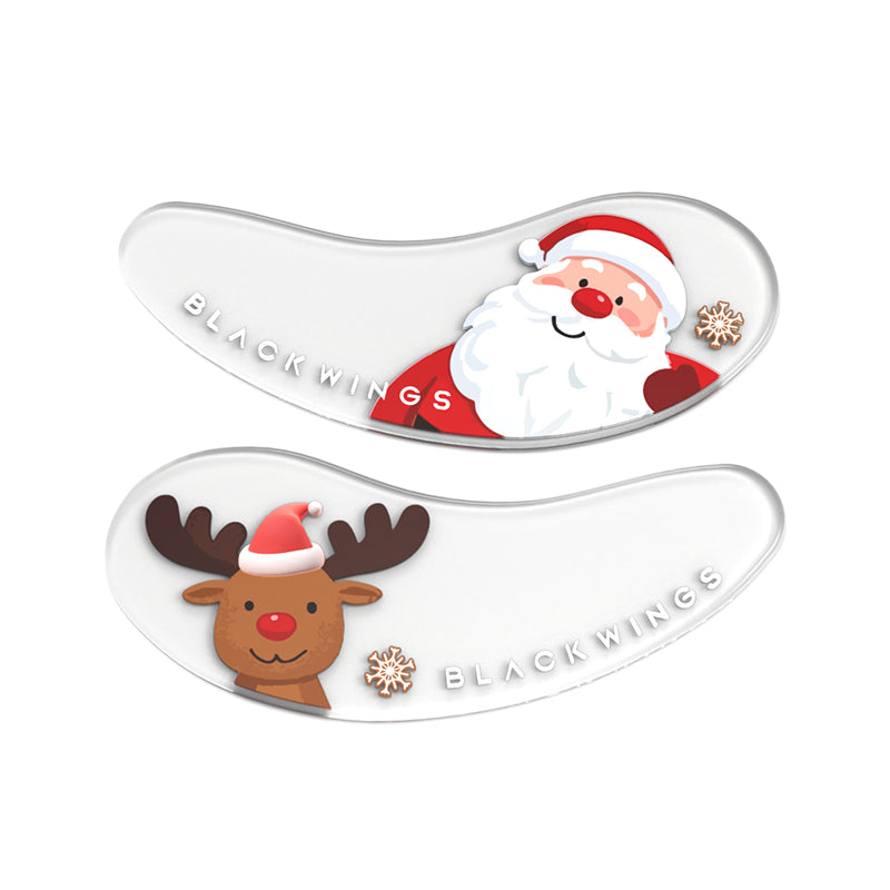 Christmas Blackwings 6 pairs of silicone eye patches are suitable for dark circles and puffy, reusable female cooling gel eye mask.