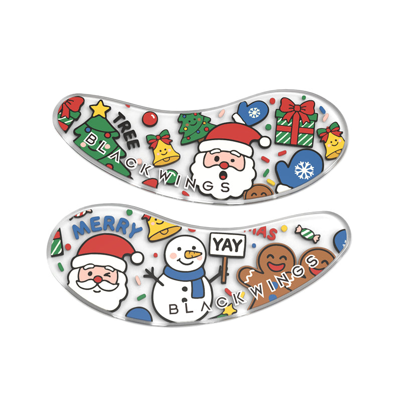 Christmas Blackwings 6 pairs of silicone eye patches are suitable for dark circles and puffy, reusable female cooling gel eye mask.