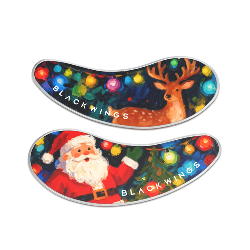 Christmas Blackwings 6 pairs of silicone eye patches are suitable for dark circles and puffy, reusable female cooling gel eye mask.