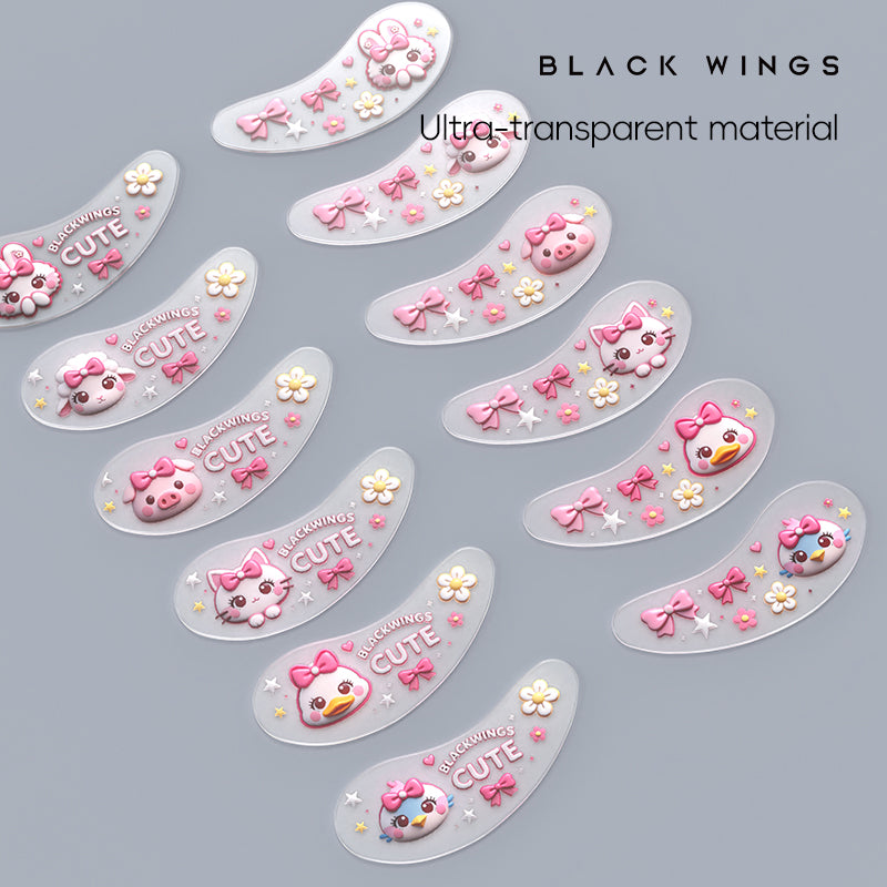 Blackwings 6 pairs of silicone eye patches are suitable for dark circles and puffy, reusable female cooling gel eye mask.