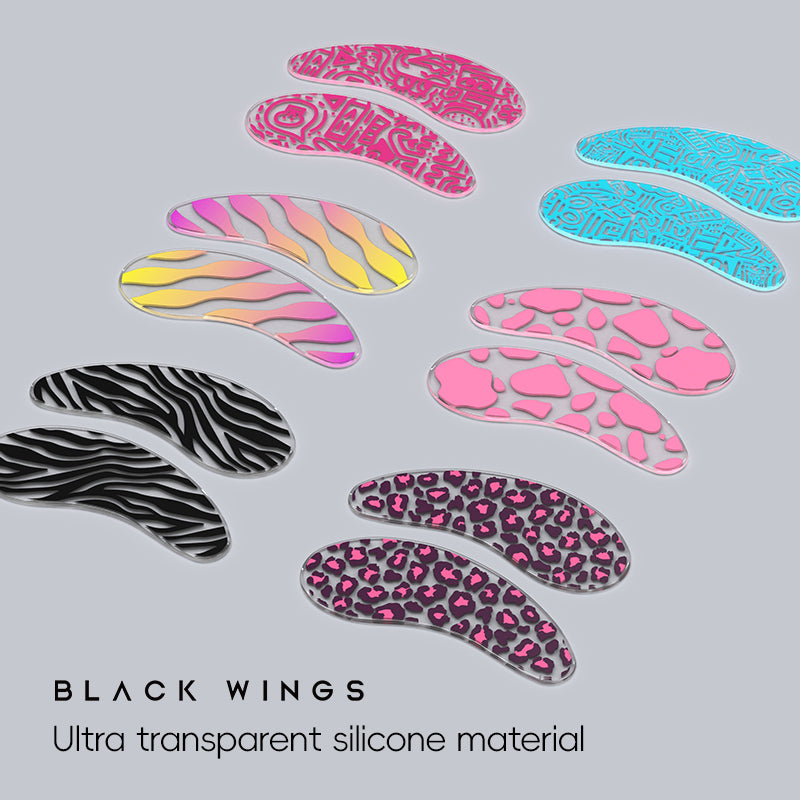 Blackwings 6 pairs of silicone eye patches are suitable for dark circles and puffy, reusable female cooling gel eye mask.