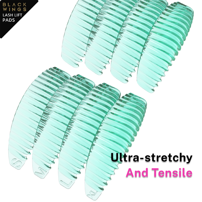 Blue Shell Stripes Lash Lift Pads Eyelash Perm Rods Shield