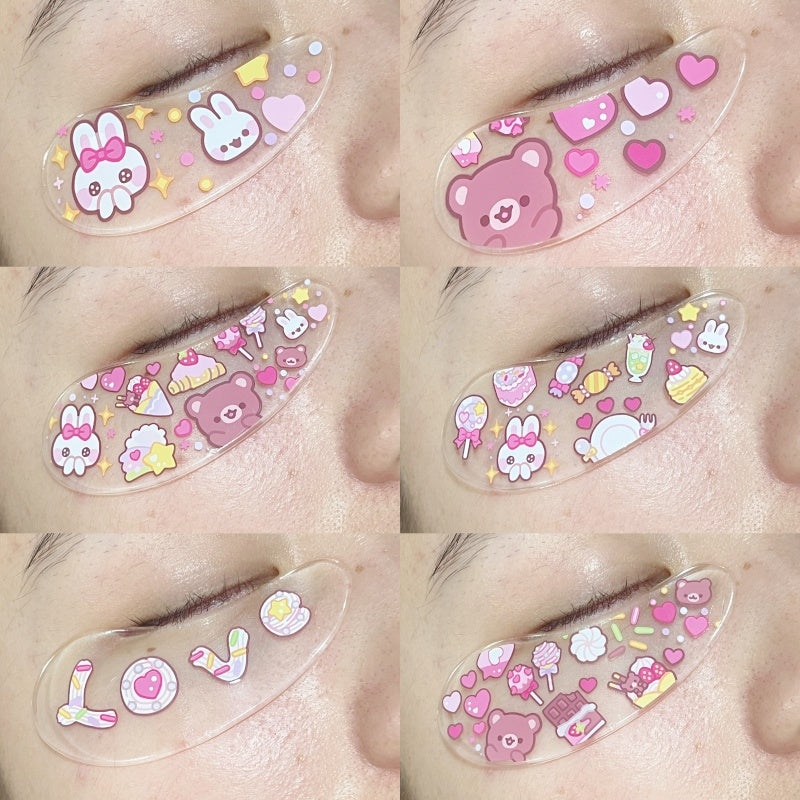 Blackwings 6 pairs of silicone eye patches are suitable for dark circles and puffy, reusable female cooling gel eye mask.