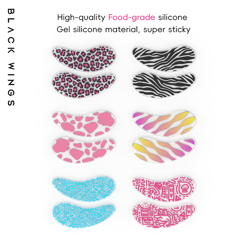 Blackwings 6 pairs of silicone eye patches are suitable for dark circles and puffy, reusable female cooling gel eye mask.
