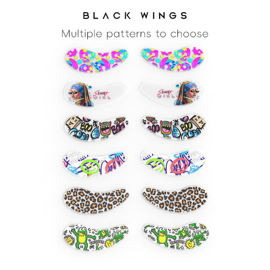 Blackwings 6 pairs of silicone eye patches are suitable for dark circles and puffy, reusable female cooling gel eye mask.