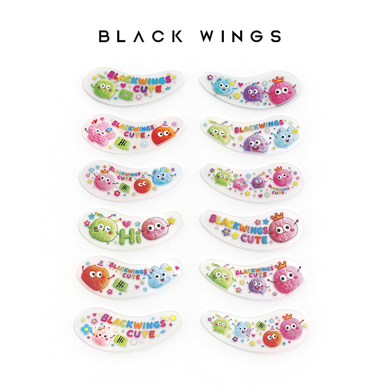 Blackwings 6 pairs of silicone eye patches are suitable for dark circles and puffy, reusable female cooling gel eye mask.