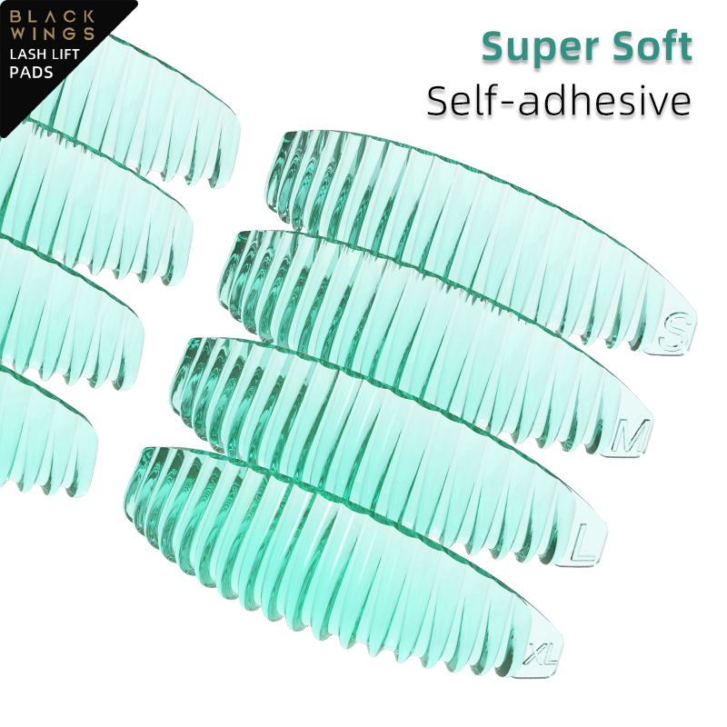 Blue Shell Stripes Lash Lift Pads Eyelash Perm Rods Shield