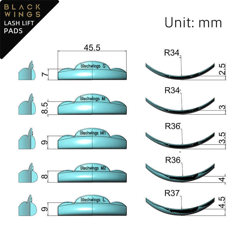 Viskosität Wimpernwelle Pads Lash Lift Rods Shield