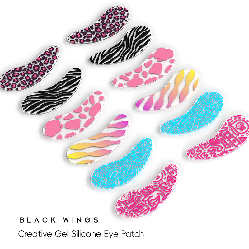 Blackwings 6 pairs of silicone eye patches are suitable for dark circles and puffy, reusable female cooling gel eye mask.
