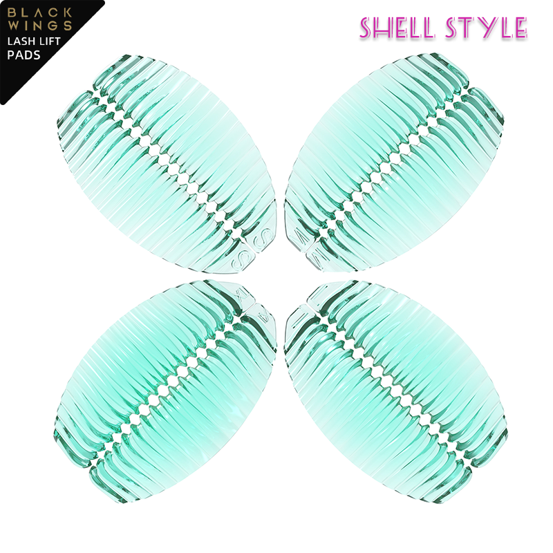 Blue Shell Stripes Lash Lift Pads Eyelash Perm Rods Shield