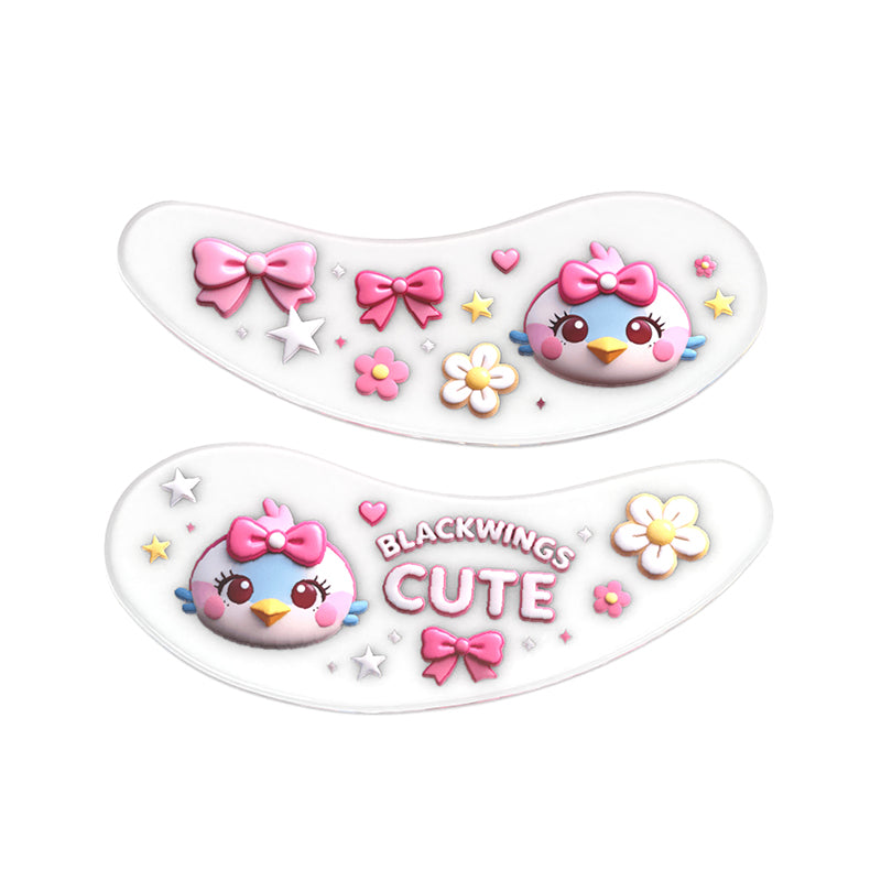 Blackwings 6 pairs of silicone eye patches are suitable for dark circles and puffy, reusable female cooling gel eye mask.