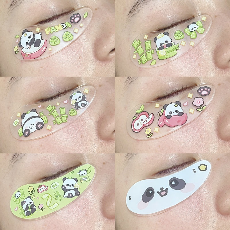 Blackwings 6 pairs of silicone eye patches are suitable for dark circles and puffy, reusable female cooling gel eye mask.