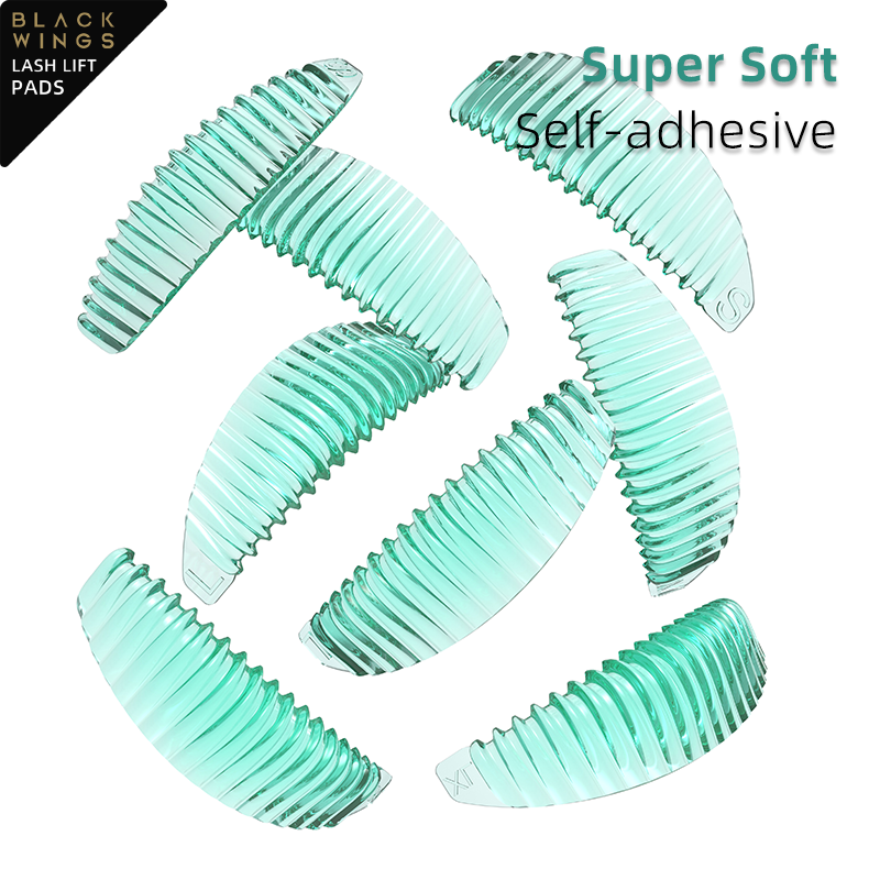 Blue Shell Stripes Lash Lift Pads Eyelash Perm Rods Shield