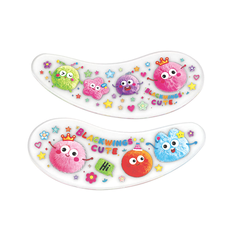 Blackwings 6 pairs of silicone eye patches are suitable for dark circles and puffy, reusable female cooling gel eye mask.