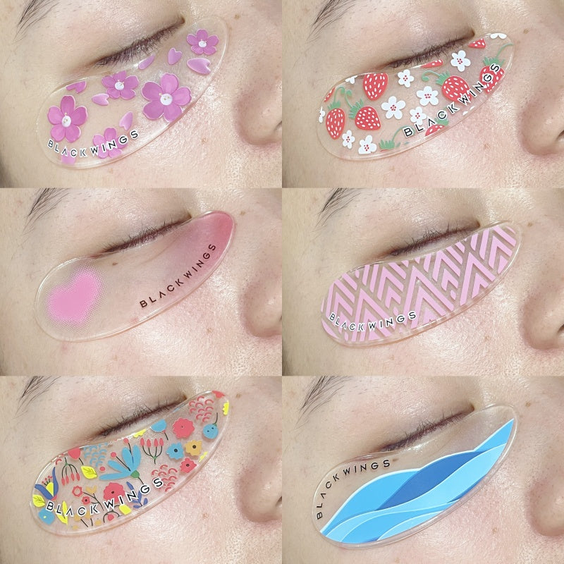 Blackwings 6 pairs of silicone eye patches are suitable for dark circles and puffy, reusable female cooling gel eye mask.