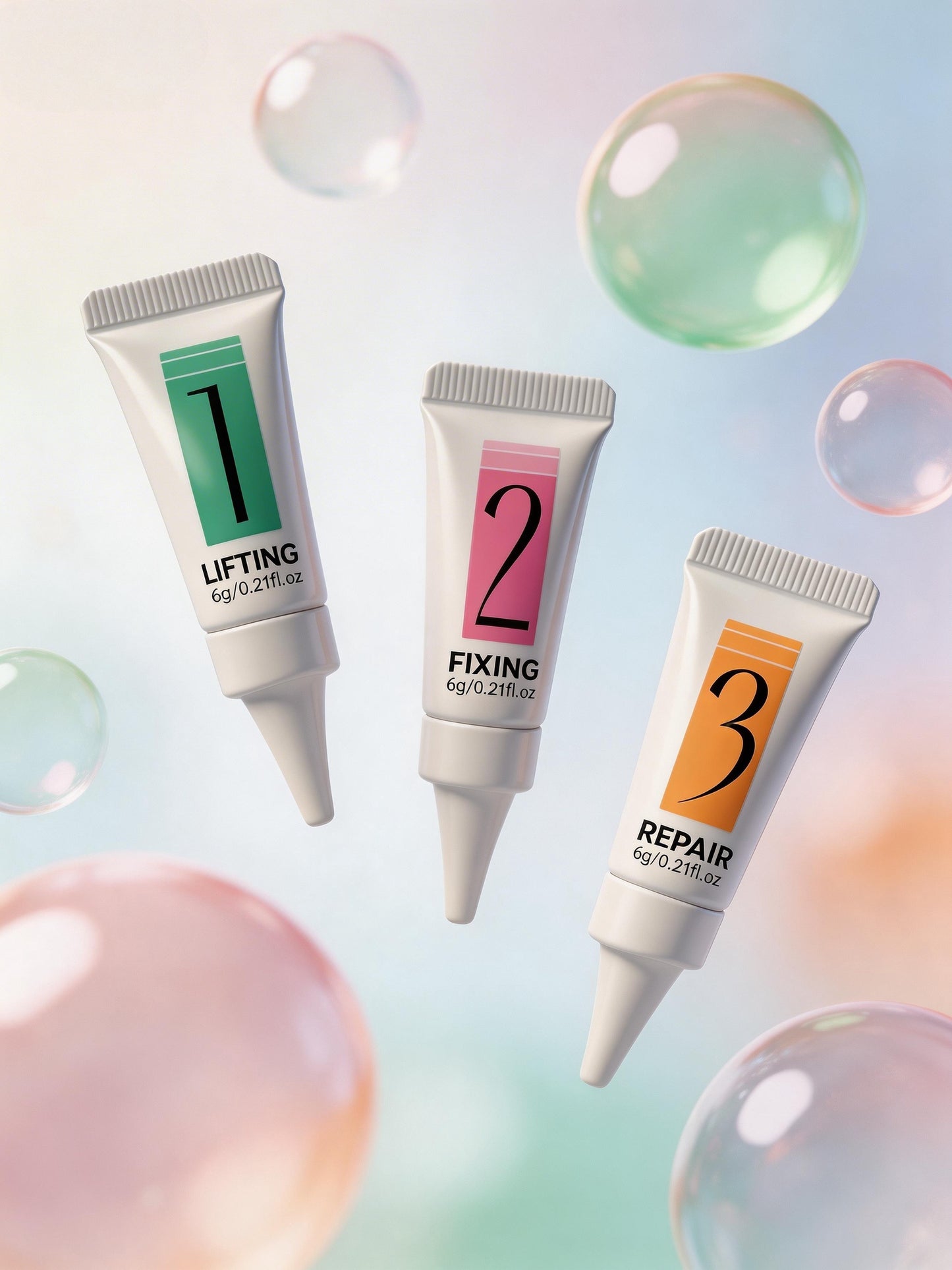 Eyelash Perm Jelly Gel Solution 1,2,3 – 6ml Per Bottle