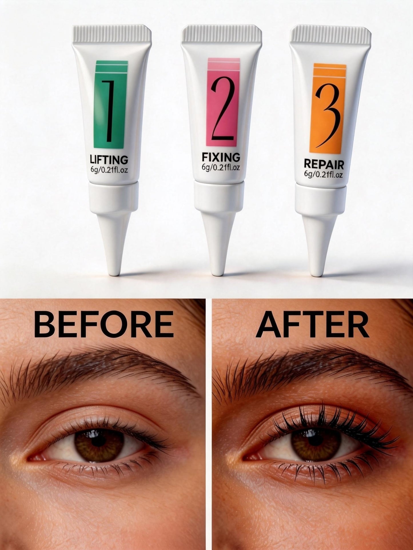 Eyelash Perm Jelly Gel Solution 1,2,3 – 6ml Per Bottle