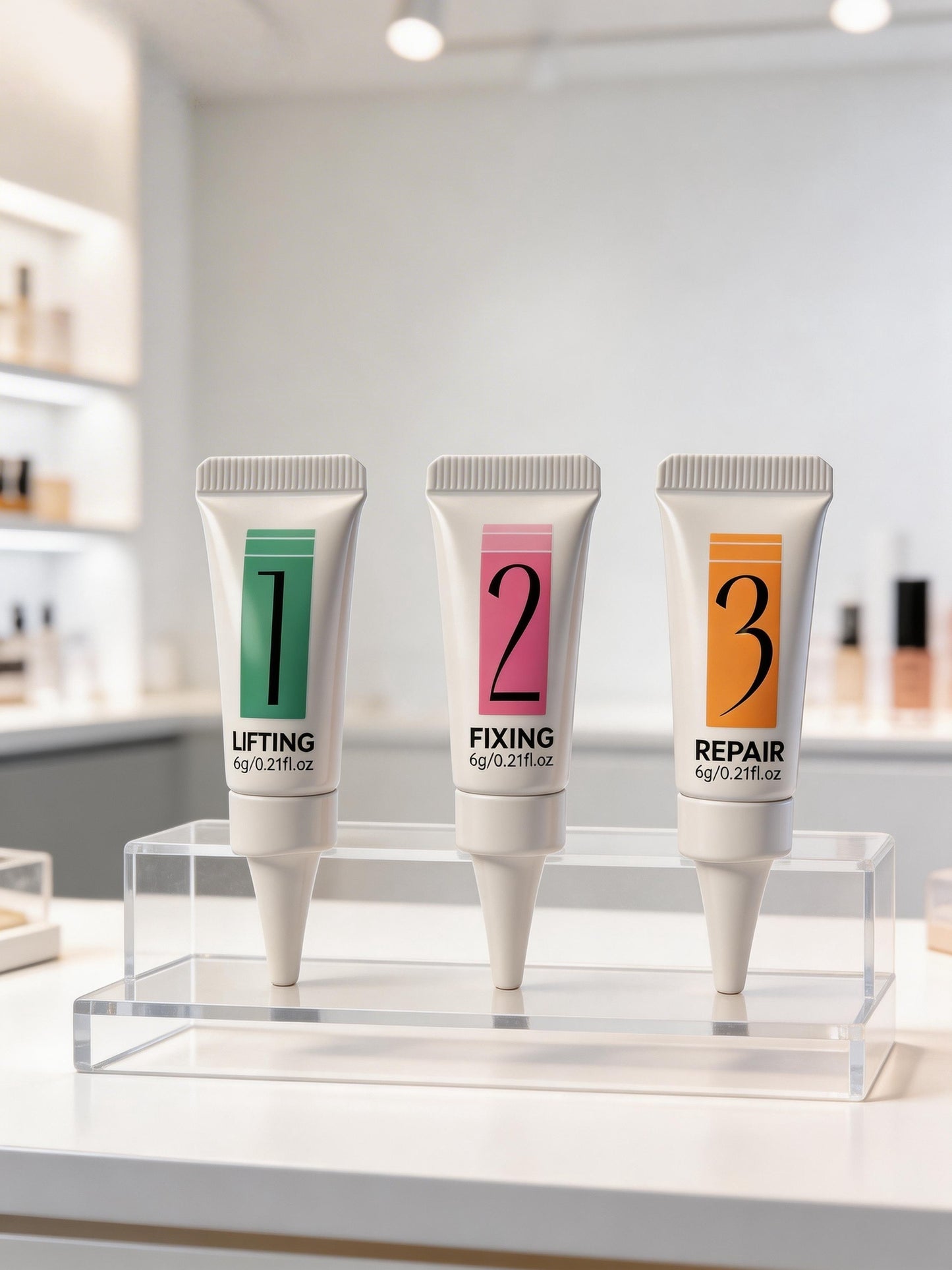 Eyelash Perm Jelly Gel Solution 1,2,3 – 6ml Per Bottle