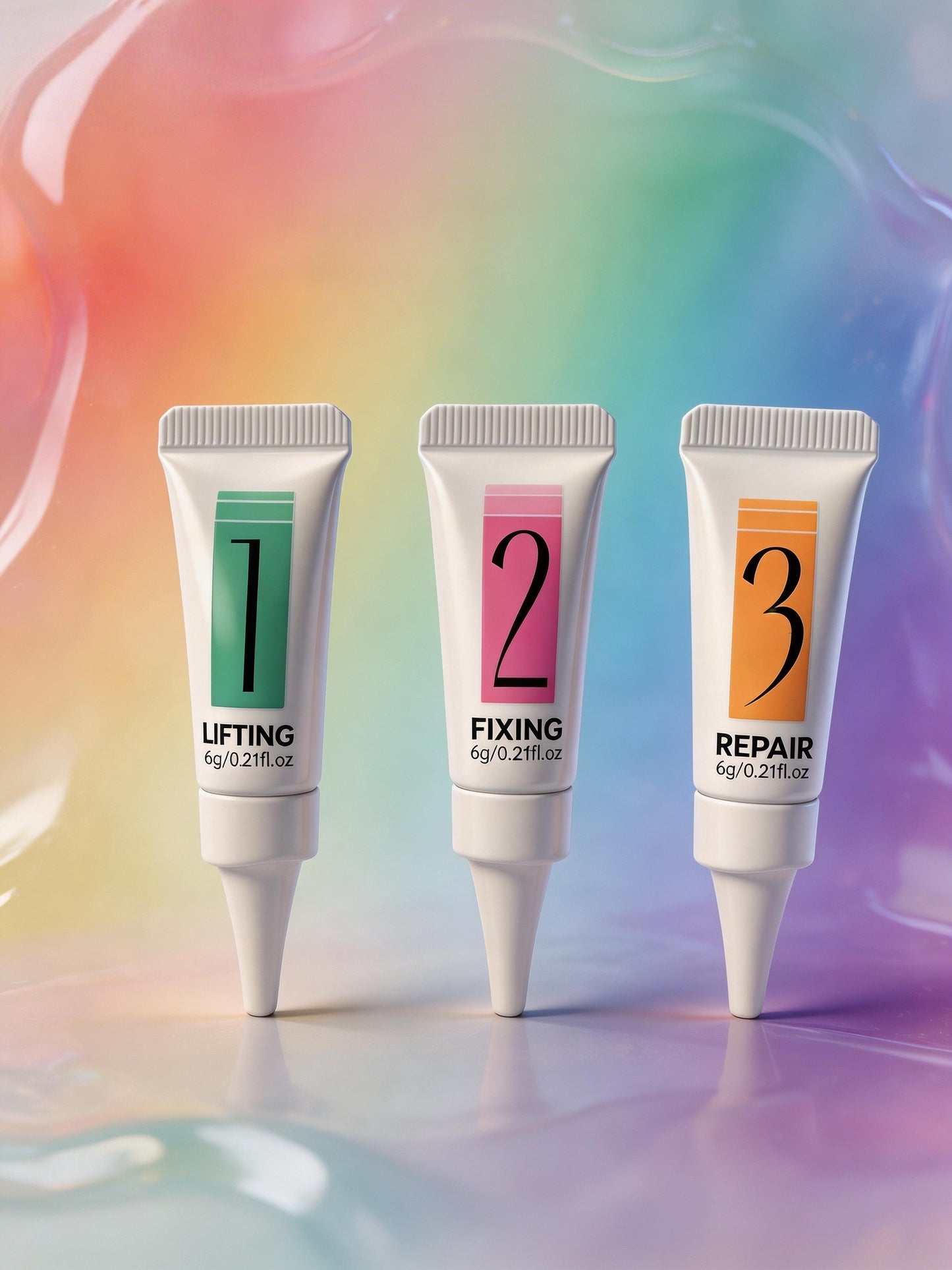 Eyelash Perm Jelly Gel Solution 1,2,3 – 6ml Per Bottle