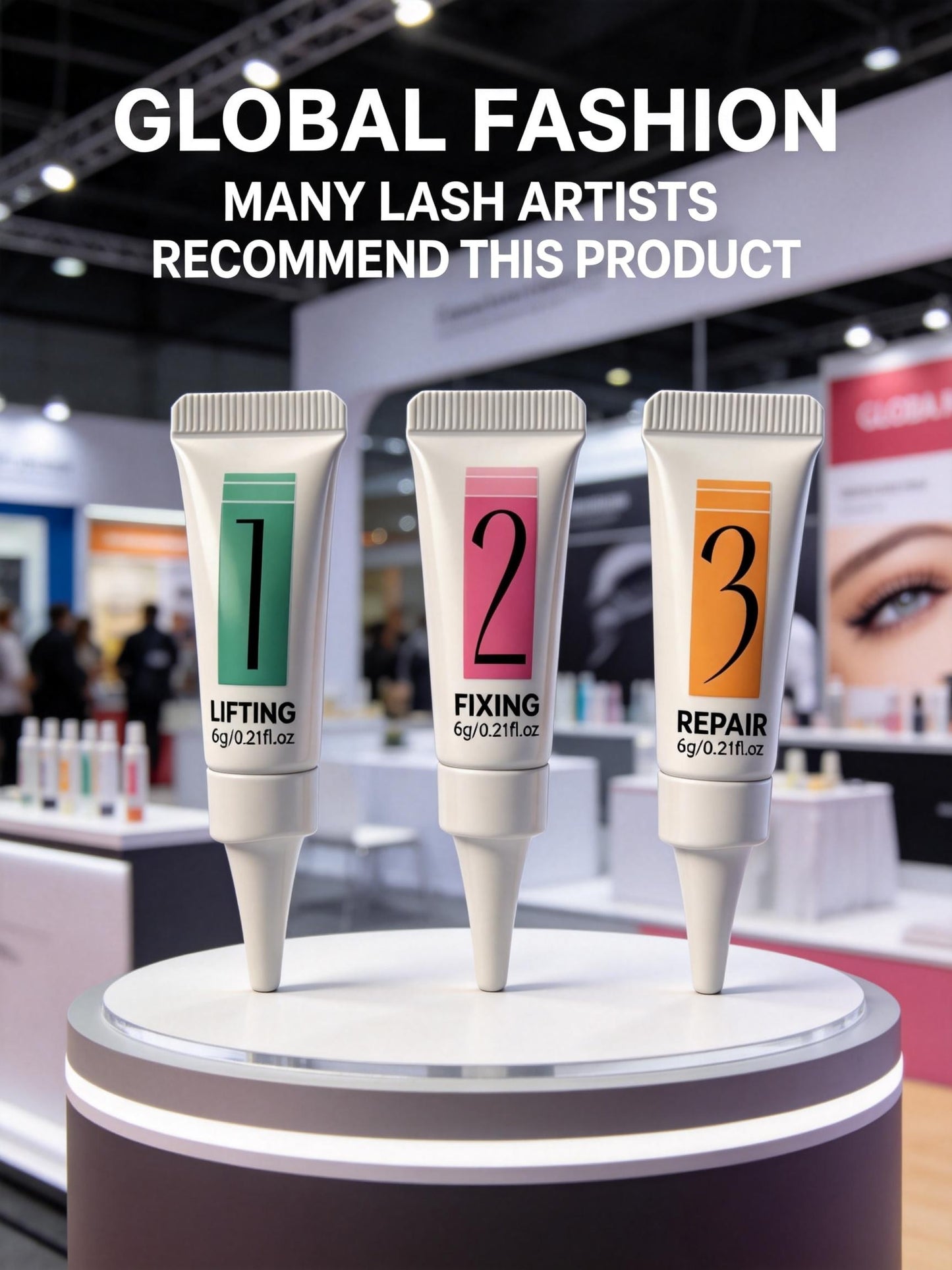 Eyelash Perm Jelly Gel Solution 1,2,3 – 6ml Per Bottle